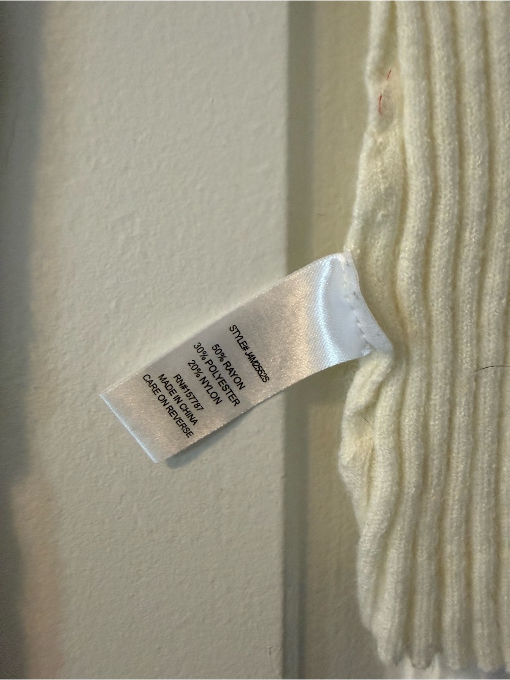 Cream Ribbed Scoop Sweater - Picture 2 of 2